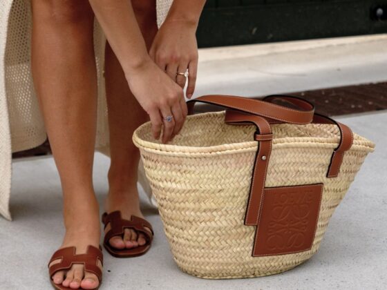 LOEWE Leather-Trimmed Woven Raffia Tote Review